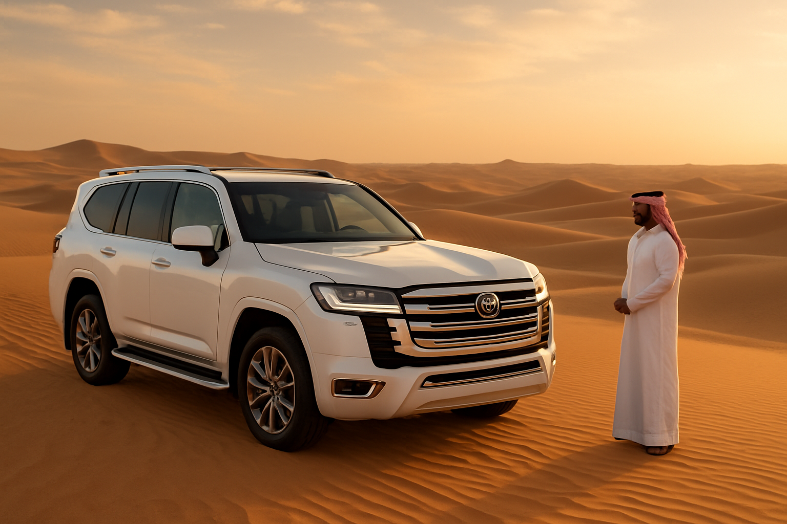 Private desert safari with luxury SUV